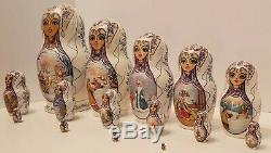 Russian Matryoshka Nesting Doll 15pcs RARE BEAUTY