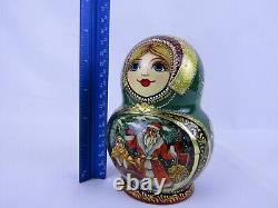 Russian Matryoshka Nesting Doll 5.5 5 Pc, Morozko Fairytale Hand Made Set 997