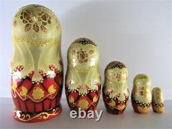 Russian Matryoshka Nesting Doll 5.9 5 Pc, Firebird Fairy tale Hand Made 352