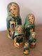 Russian Matryoshka Nesting Doll 5 Piece Fairy Tale Signed Gold Details