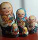 Russian Matryoshka Nesting Doll 5pc 7 Paint By Artist A Lukash