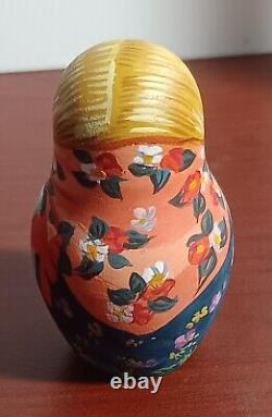 Russian Matryoshka Nesting Doll 5pc 7 Paint By Artist A Lukash