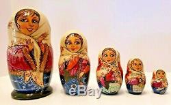 Russian Matryoshka Nesting Doll 5pcs Museum Quality