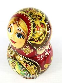 Russian Matryoshka Nesting Doll 6 7 Pc, ballet Ballerina Hand Made Set 998