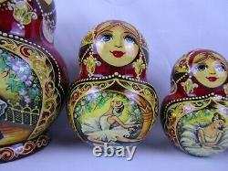 Russian Matryoshka Nesting Doll 6 7 Pc, ballet Ballerina Hand Made Set 998