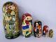 Russian Matryoshka Nesting Doll 7 5 Pc, Gustav Klimt Artist Hand Made 1036