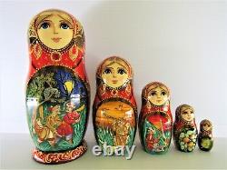 Russian Matryoshka Nesting Doll 7 5 Pc, Not Whither & Fetch Fairytale Set 361