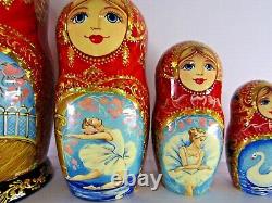 Russian Matryoshka Nesting Doll 7.8 7 Pc, Ballerina Ballet Dancing Set 757