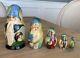 Russian Matryoshka Nesting Doll 7 Hand Painted Wizard 5 Piece Signed Great