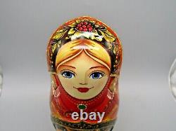 Russian Matryoshka Nesting Doll 8 5 Pc, Carved Ivan Tsarevich Fairytale 371