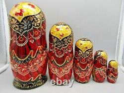 Russian Matryoshka Nesting Doll 8 5 Pc, Morozko Fairytale Hand Made Set 459