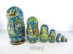 Russian Matryoshka Nesting Doll 8.6 7 Pc, Snow Maiden Jewel Fairytale Set 365