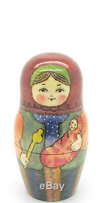Russian Matryoshka Nesting Doll Babushka BIG 3 Dad Mum Baby Son RYABOVA
