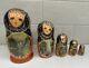 Russian Matryoshka Nesting Doll Hand Painted 5 Piece Wooden Collection