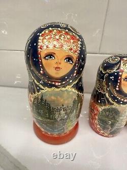 Russian Matryoshka Nesting Doll Hand Painted 5 Piece Wooden Collection