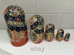 Russian Matryoshka Nesting Doll Hand Painted 5 Piece Wooden Collection