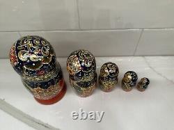 Russian Matryoshka Nesting Doll Hand Painted 5 Piece Wooden Collection