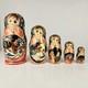Russian Matryoshka Nesting Doll Hand Painted Wooden Collection Fairy Tale 5 Pcs