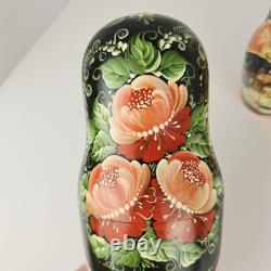 Russian Matryoshka Nesting Doll Hand Painted Wooden Collection Fairy Tale 5 Pcs