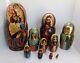 Russian Matryoshka Nesting Doll Orthodox Religious Icons 10 Piece Signed 9 1/2