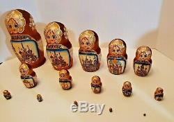 Russian Matryoshka Nesting Doll Rare 15 pcs
