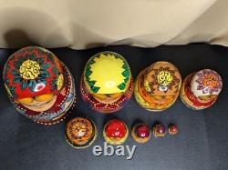 Russian Matryoshka Nesting Doll Set -9- d. 1992 Signed'A. Grebnev' High Detail