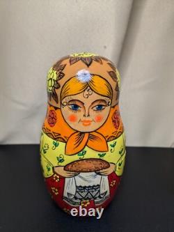 Russian Matryoshka Nesting Doll Set -9- d. 1992 Signed'A. Grebnev' High Detail