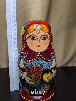 Russian Matryoshka Nesting Doll Set -9- d. 1992 Signed'A. Grebnev' High Detail