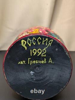 Russian Matryoshka Nesting Doll Set -9- d. 1992 Signed'A. Grebnev' High Detail