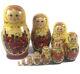 Russian Matryoshka Nesting Dolls 10 Piece Set Hand Painted Wooden 8 Vintage Euc
