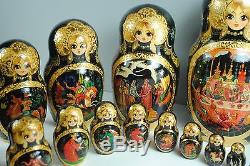 Russian Matryoshka Nesting Dolls 13 Fairy Tales 25 Pieces 1999 Free Shipping
