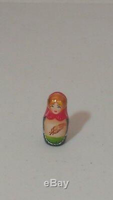 Russian Matryoshka Nesting Dolls 7 PC Signed Medieval Times Lord Lady 9 Vintage