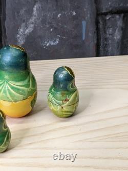 Russian Matryoshka Nesting Dolls Fairy Tale Fairytale Set 5 pc 6.5 Signed Gift