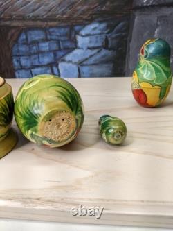 Russian Matryoshka Nesting Dolls Fairy Tale Fairytale Set 5 pc 6.5 Signed Gift