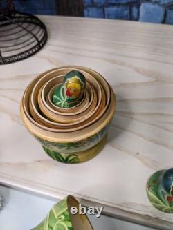 Russian Matryoshka Nesting Dolls Fairy Tale Fairytale Set 5 pc 6.5 Signed Gift