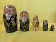 Russian Matryoshka Nesting Dolls Hand-painted Soviet Leaders Brezhnev Khrushchev