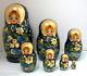 Russian Matryoshka Nesting Dolls Signed Hand Painted 7 Total Mockba 1995