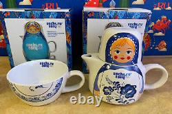 Russian Matryoshka Nesting Dolls Tea set Ceramics. Olympic Games in Sochi 2014