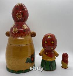 Russian Matryoshka Nesting Dolls Toy 10 Hand Made Artist Signed 1993 Rare