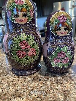 Russian Matryoshka Nesting Dolls Vintage R. Ceprueb Nocag Set 7