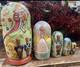 Russian Matryoshka Nutcracker Nesting Doll 5 Pieces Signed