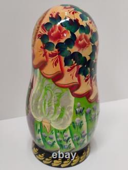 Russian Matryoshka Nutcracker Nesting Doll & 8 Hanging Ornaments Folk Art Signed