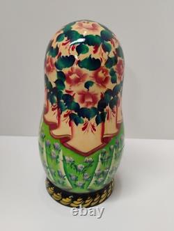 Russian Matryoshka Nutcracker Nesting Doll & 8 Hanging Ornaments Folk Art Signed