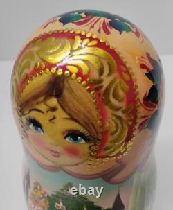 Russian Matryoshka Nutcracker Nesting Doll & 8 Hanging Ornaments Folk Art Signed