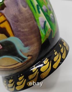 Russian Matryoshka Nutcracker Nesting Doll & 8 Hanging Ornaments Folk Art Signed