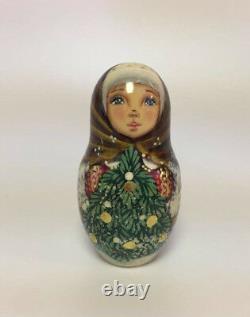 Russian Matryoshka Russian Wooden Nesting Dolls 5 pieces #14