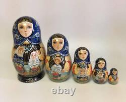 Russian Matryoshka Russian Wooden Nesting Dolls 5 pieces #16
