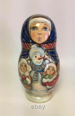 Russian Matryoshka Russian Wooden Nesting Dolls 5 pieces #17