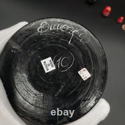 Russian Matryoshka Signed Nesting Doll 10 pieces Floral Pattern 9 T