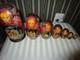 Russian Matryoshka Very Colorful Handpainted 7 Nesting Dolls Wood Glitter